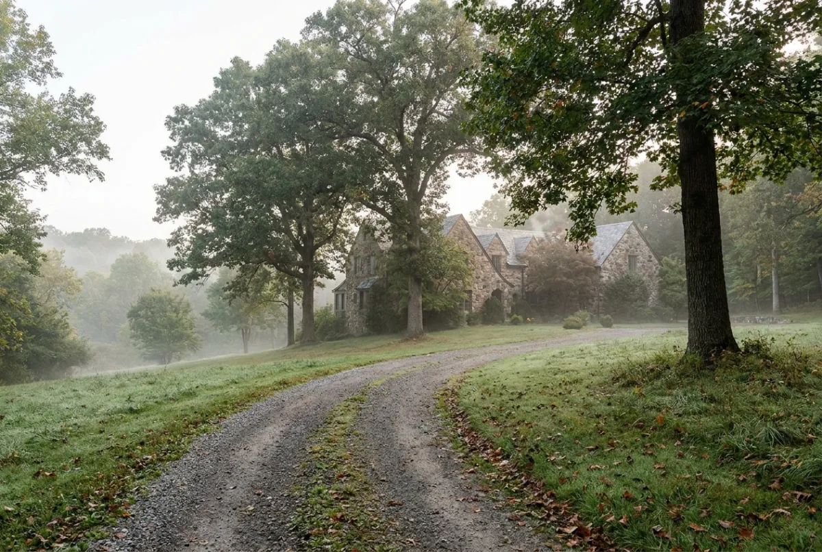 Large homes on wooded acreage