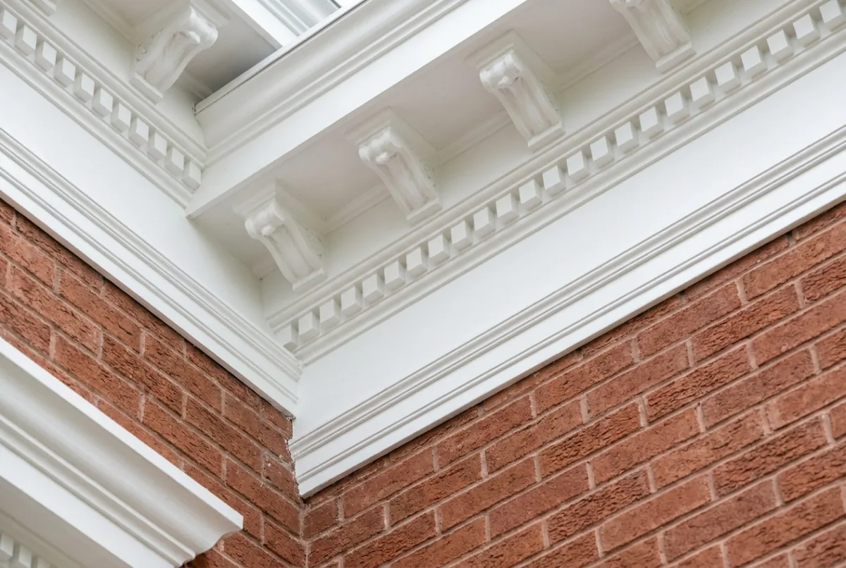 Architectural exterior detailing after