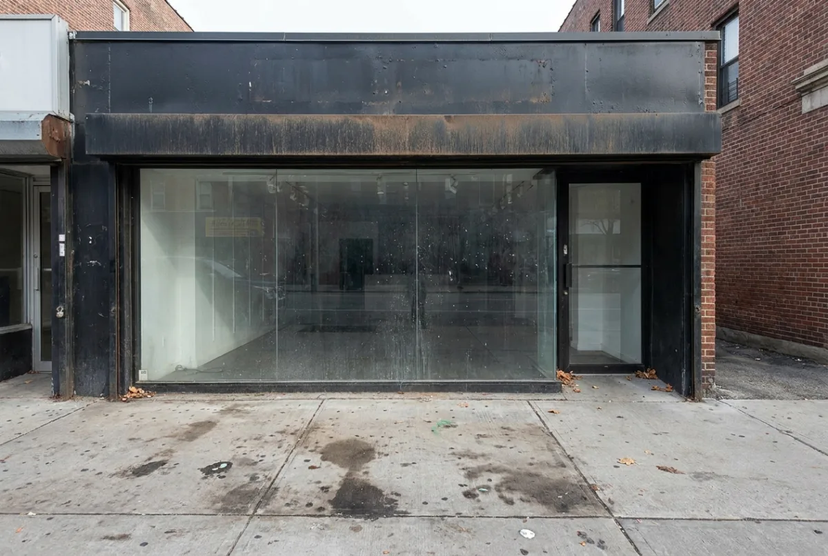 Commercial exterior detailing before